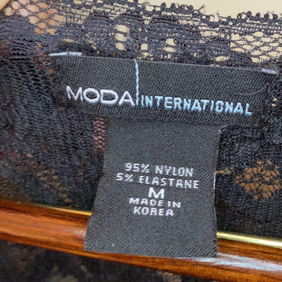 Gothic Vintage Y2K Black Floral Mesh/Fishnet Long Sleeve - Picture 5 of 5